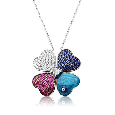 Gümüş Dört Yapraklı Yonca Kolye satın al Gümüş Dört Yapraklı Yonca Kolye