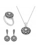Gümüş Elmas Modeli Bayan Set