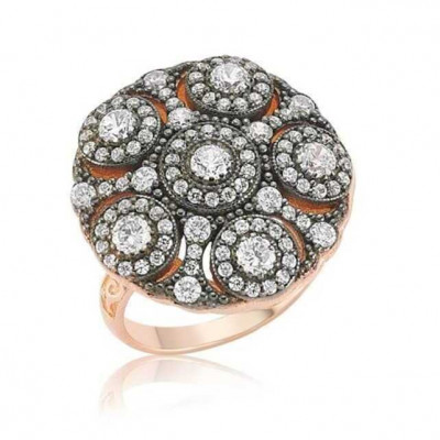 Gümüş Elmas Montür Bayan Yüzük satın al Gümüş Elmas Montür Bayan Yüzük