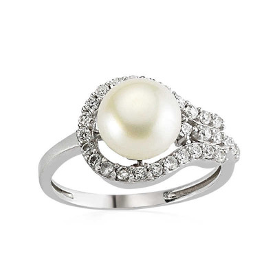 Gümüş İncili Bayan Yüzük satın al Gümüş İncili Bayan Yüzük