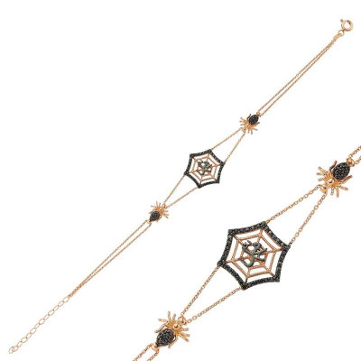 Gümüş Örümcek Ağı Bayan Bileklik