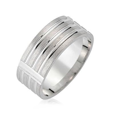 Gümüş Rodyumlu Alyans