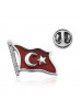 Gümüş Türk Bayrağı Rozet