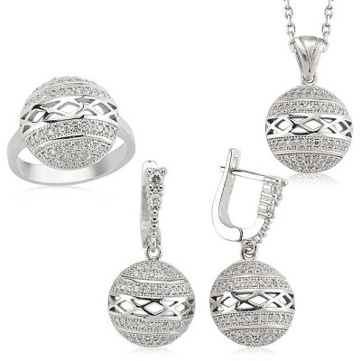 Gümüş Yuvarlak Bayan Set