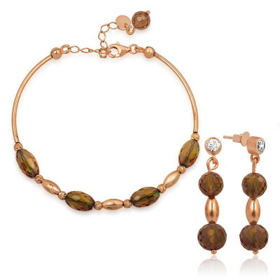 Gümüş Zultanit Taşlı Bayan Set